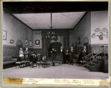Första fiolen, Dramatiska teatern 1900. Föreställningsbild - SMV - H10 041