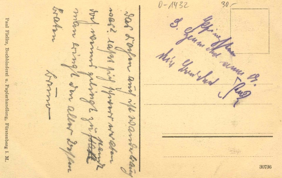 Fürstenberg i. Meckl., Brandenburg - Unter den Linden (2) (back) (Zeno Ansichtskarten)