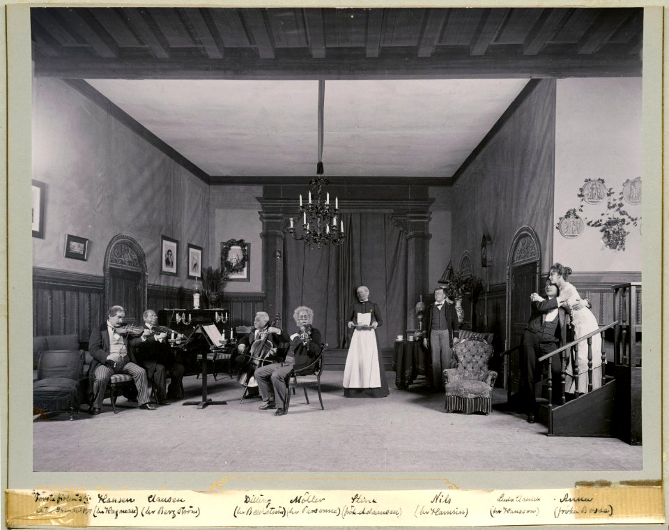 Första fiolen, Dramatiska teatern 1900. Föreställningsbild - SMV - H10 040