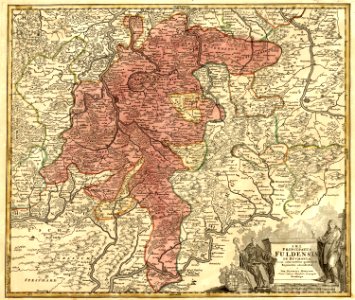 Fürstabtei Fulda territorium. JB Homann (1716-1724)