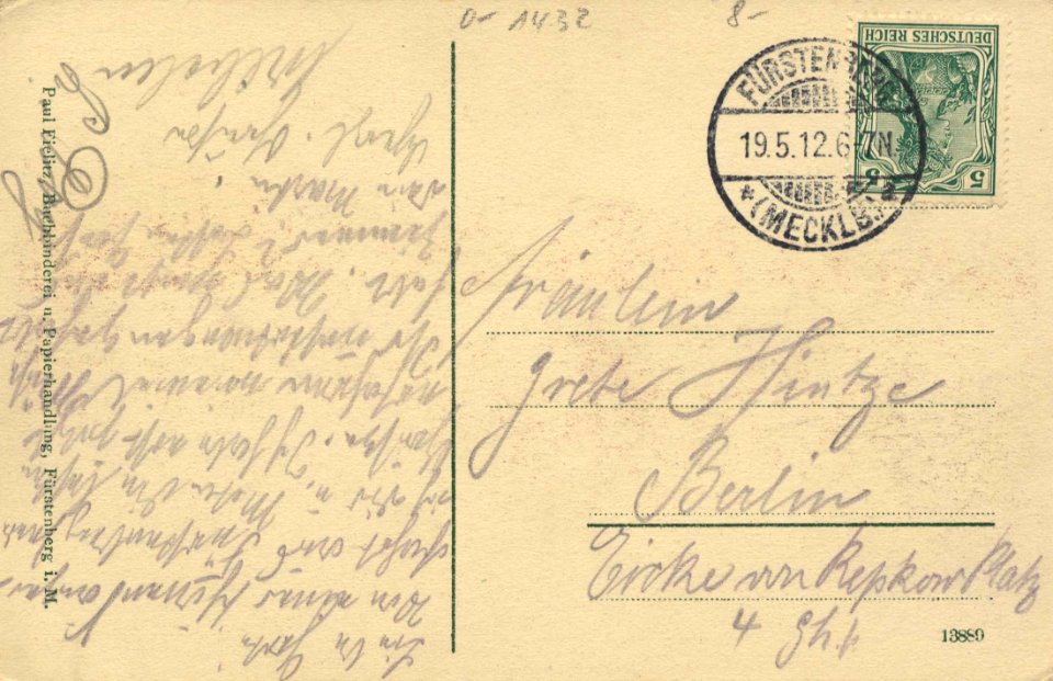 Fürstenberg i. Meckl., Brandenburg - Röblinsee (3) (back) (Zeno Ansichtskarten)