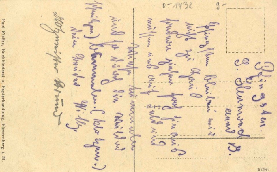 Fürstenberg i. Meckl., Brandenburg - Villenkolonie am Röblinsee (back) (Zeno Ansichtskarten)
