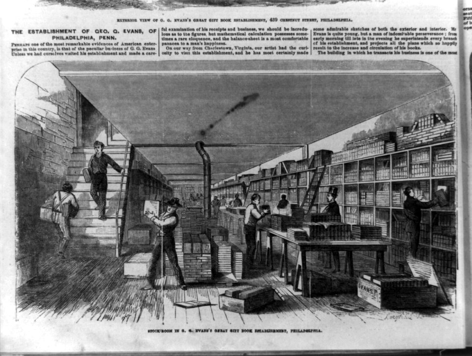 G. G. Evans's great gift book establishment, 439 Chestnut Street, Philadelphia- Stockroom LCCN99614162