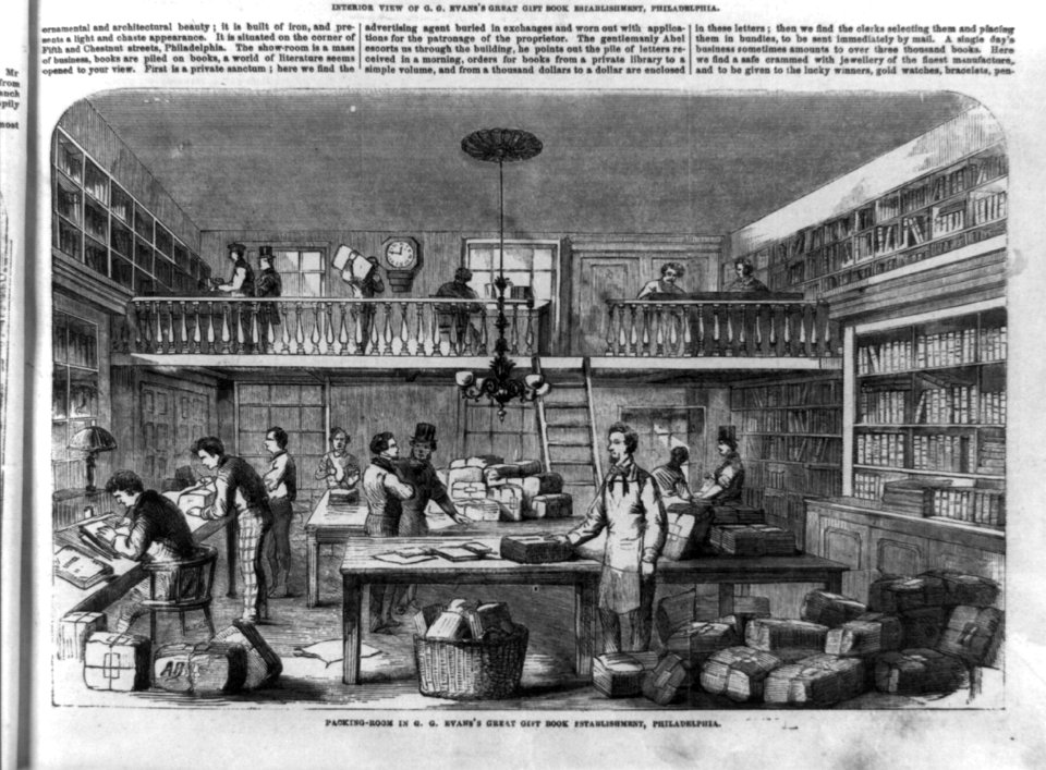 G. G. Evans's great gift book establishment, 439 Chestnut Street, Philadelphia- Packing room LCCN99614164