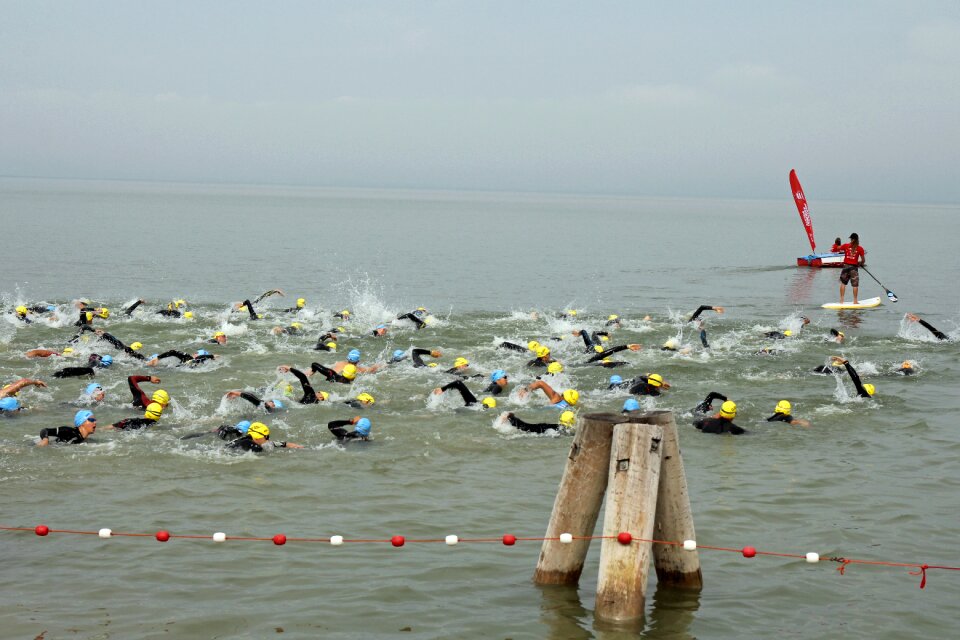 Water swimmer people