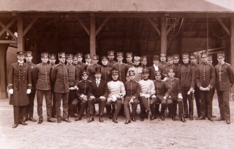 Gruppbild av militärer, Gymnastiska Centralinstitutet Stockholm ca 1920 0094