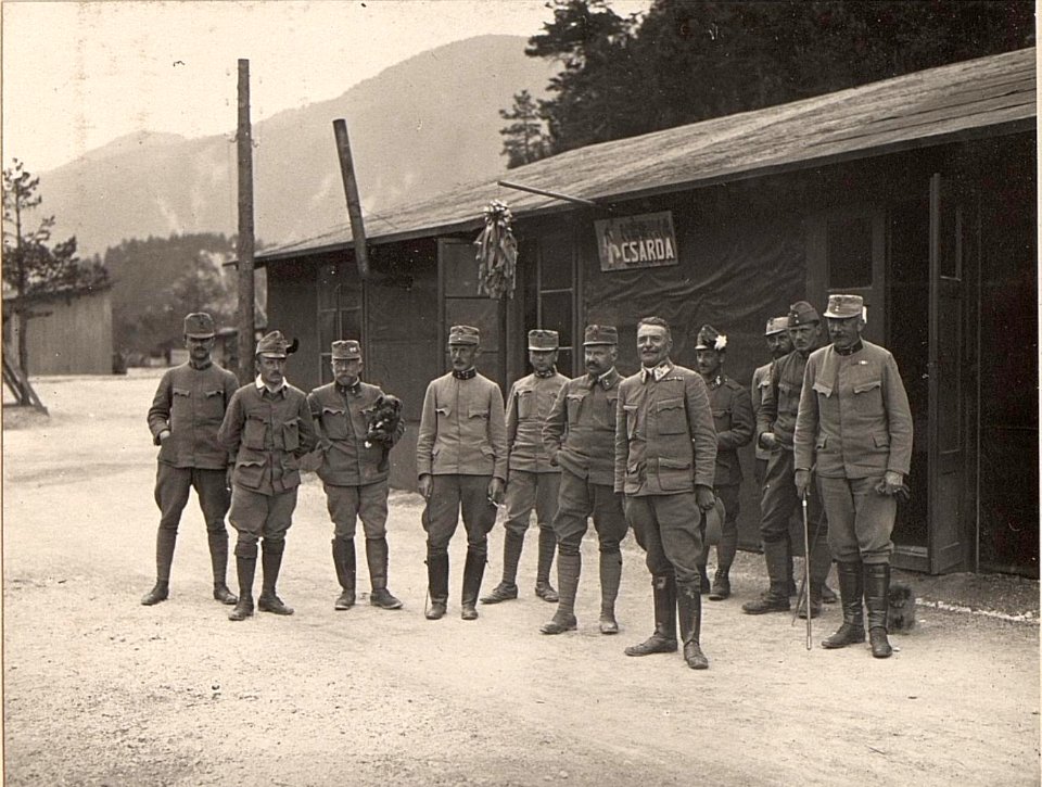 Gruppenkommando Nebria. Offiziersgruppe.Aufgen.am 3.6.1916. (BildID 15475083)