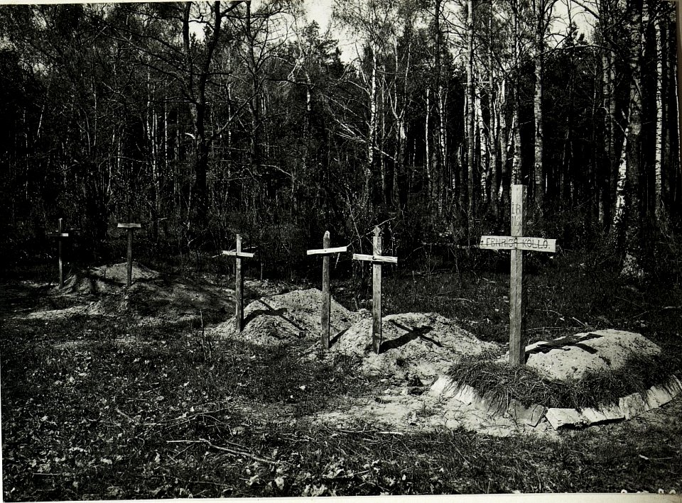 Gräber bei Janòw. Fähnrich Köllö des Infanterieregiments Nr.62 und fünf namenlose Gefallene der eigenen und der russischen Armee. (BildID 15589113)