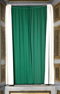 Gröna gardiner. Dokumentation, gardiner - Skoklosters slott - 86634
