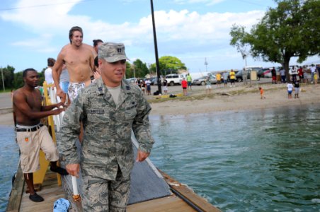 GTMO farewell pier jumpers 110709-N-MN220-066