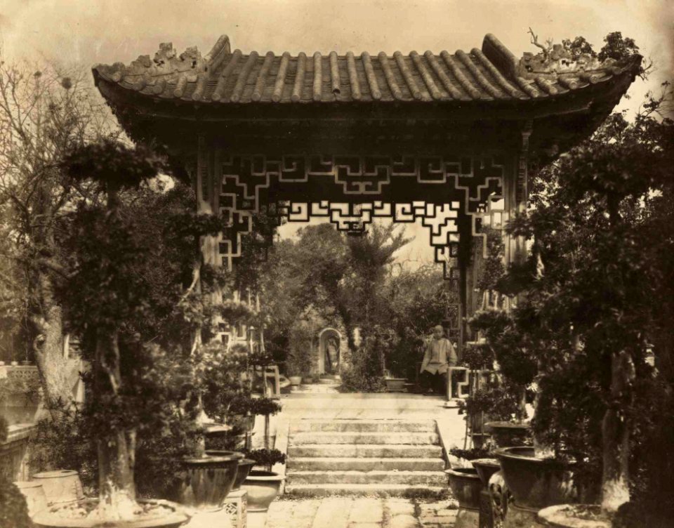 Guangzhou courtyard by Lai Afong, 1870