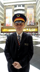 Gu Shihyan, station master of TRA Taipei Station 20130127