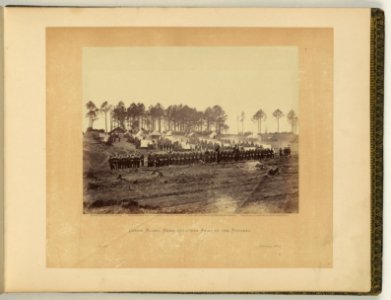 Guard mount, head-quarters, Army of the Potomac - negative by T.H. O'Sullivan, positive by A. Gardner. LCCN2007682514