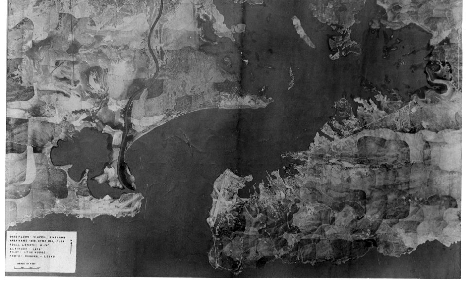 Guantanamo Bay USN base aerial view 1946