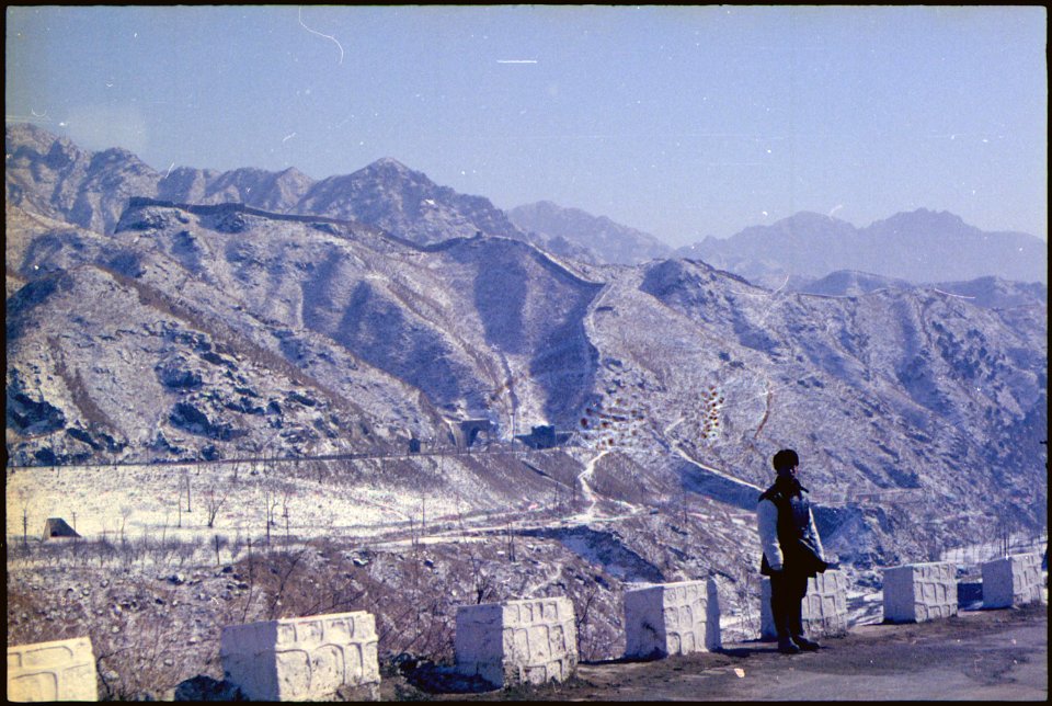 Guard standing watch at the Great Wall of China - NARA - 194423