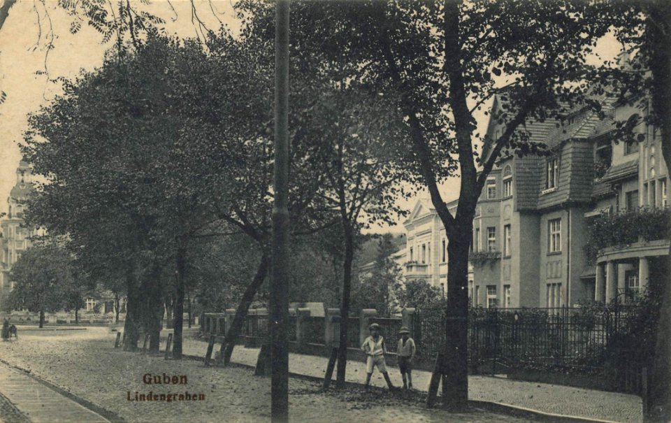 Guben, Ostbrandenburg - Lindengraben (2) (Zeno Ansichtskarten)