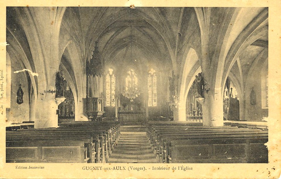 Gugney-aux-Aulx-CPA-Eglise, la nef