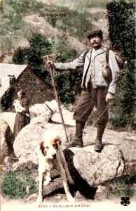 Guide basque et son chien