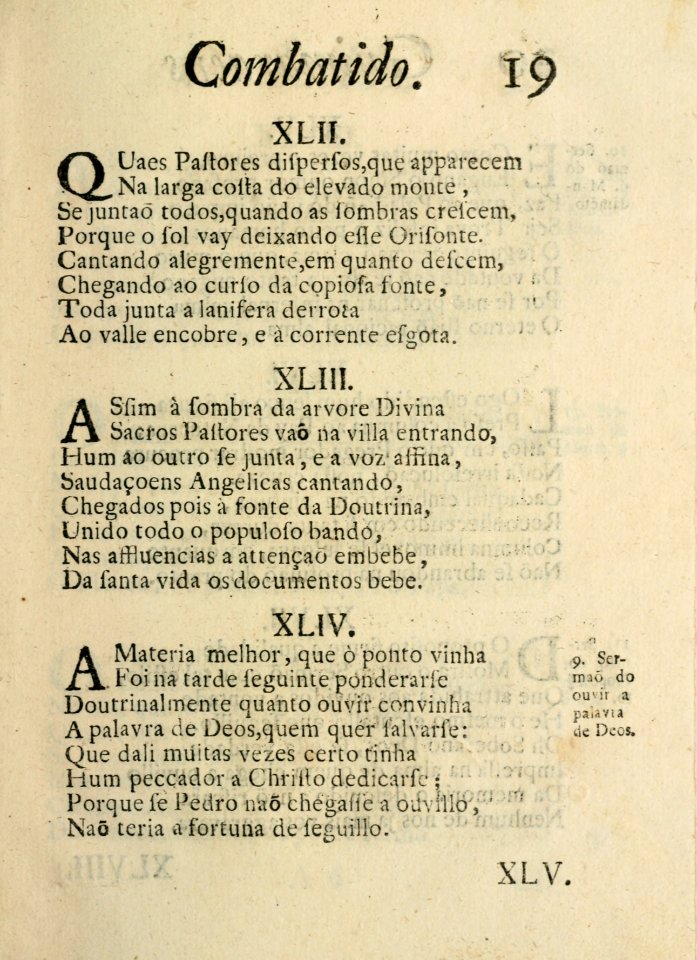 Guimaraens combatido, assalto da penitencia, triunfo da virtude, epanafora metrica 19