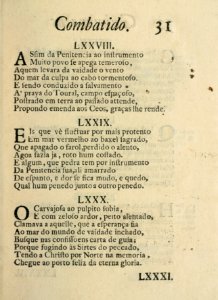 Guimaraens combatido, assalto da penitencia, triunfo da virtude, epanafora metrica 31