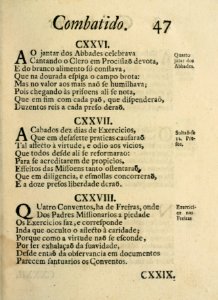 Guimaraens combatido, assalto da penitencia, triunfo da virtude, epanafora metrica 47