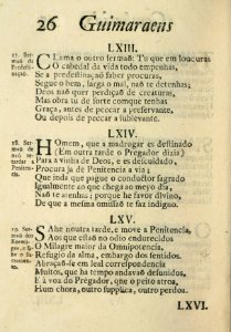 Guimaraens combatido, assalto da penitencia, triunfo da virtude, epanafora metrica 26