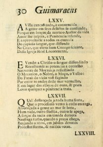Guimaraens combatido, assalto da penitencia, triunfo da virtude, epanafora metrica 30
