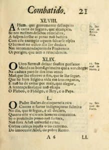 Guimaraens combatido, assalto da penitencia, triunfo da virtude, epanafora metrica 21