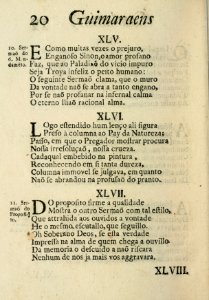 Guimaraens combatido, assalto da penitencia, triunfo da virtude, epanafora metrica 20
