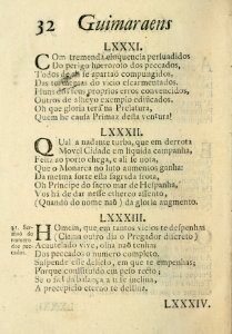 Guimaraens combatido, assalto da penitencia, triunfo da virtude, epanafora metrica 32
