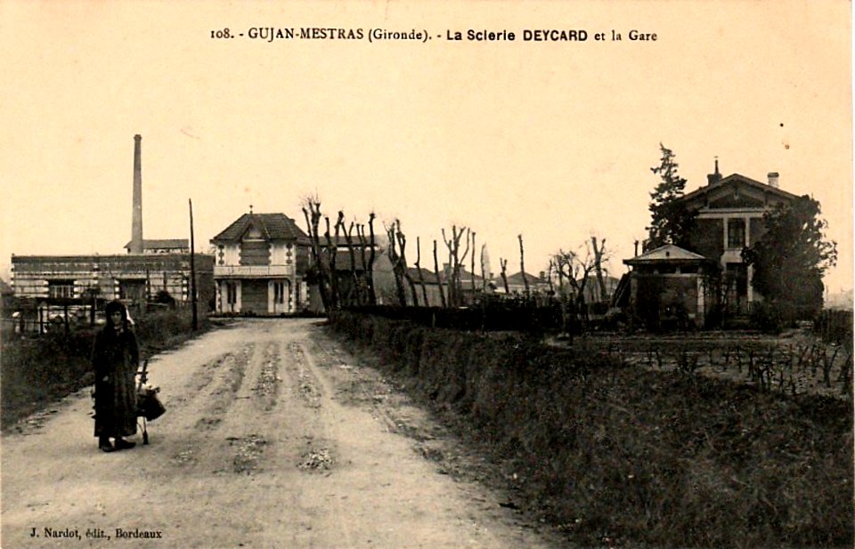 Gujan-Mestras - La scierie Deycart et la gare
