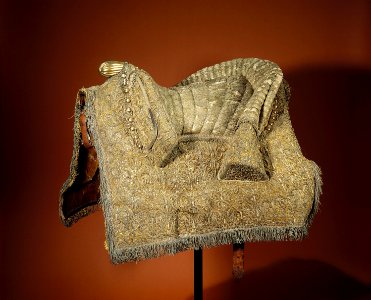 Gul bomsadel med silverbroderi - Skoklosters slott - 22415