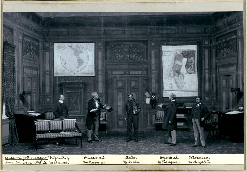 Guld och gröna skogar, Dramatiska teatern 1903. Föreställningsbild - SMV - H15 012