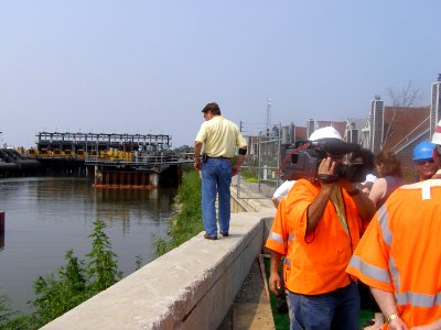Gulf Coast CODEL 347 Rep. Melancon views the pump station at