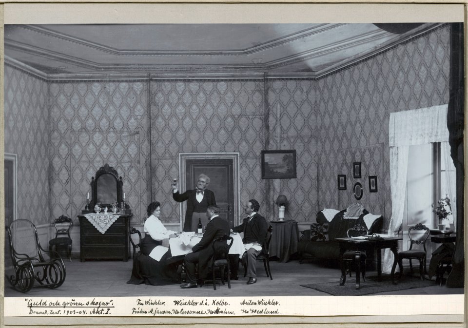 Guld och gröna skogar, Dramatiska teatern 1903. Föreställningsbild - SMV - H15 011
