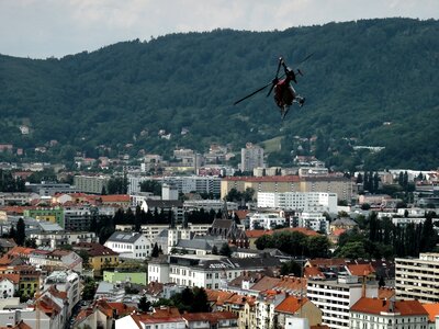 Helicopter city roofs
