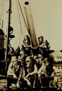 Gun crew of USS Ward (DD 139) who fired first shots against Japanese, WWII (23811260576)