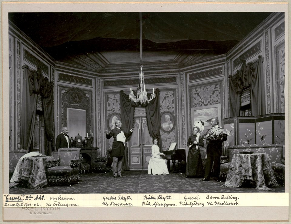 Gurli, Dramatiska teatern 1901. Föreställningsbild - SMV - H13 053
