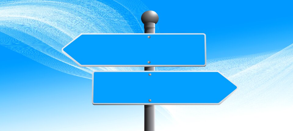 Note street sign direction