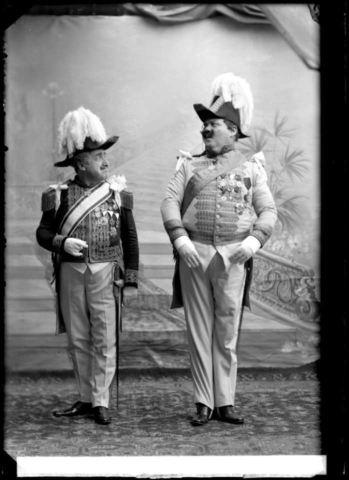 Gustaf Adolf Lund and Axel Ringvall in En valsdröm at Oscarsteatern 1908 - SMV - NR051