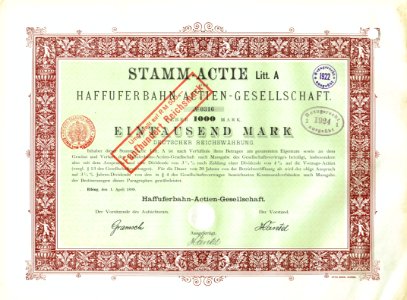 Haffuferbahn-AG 1899