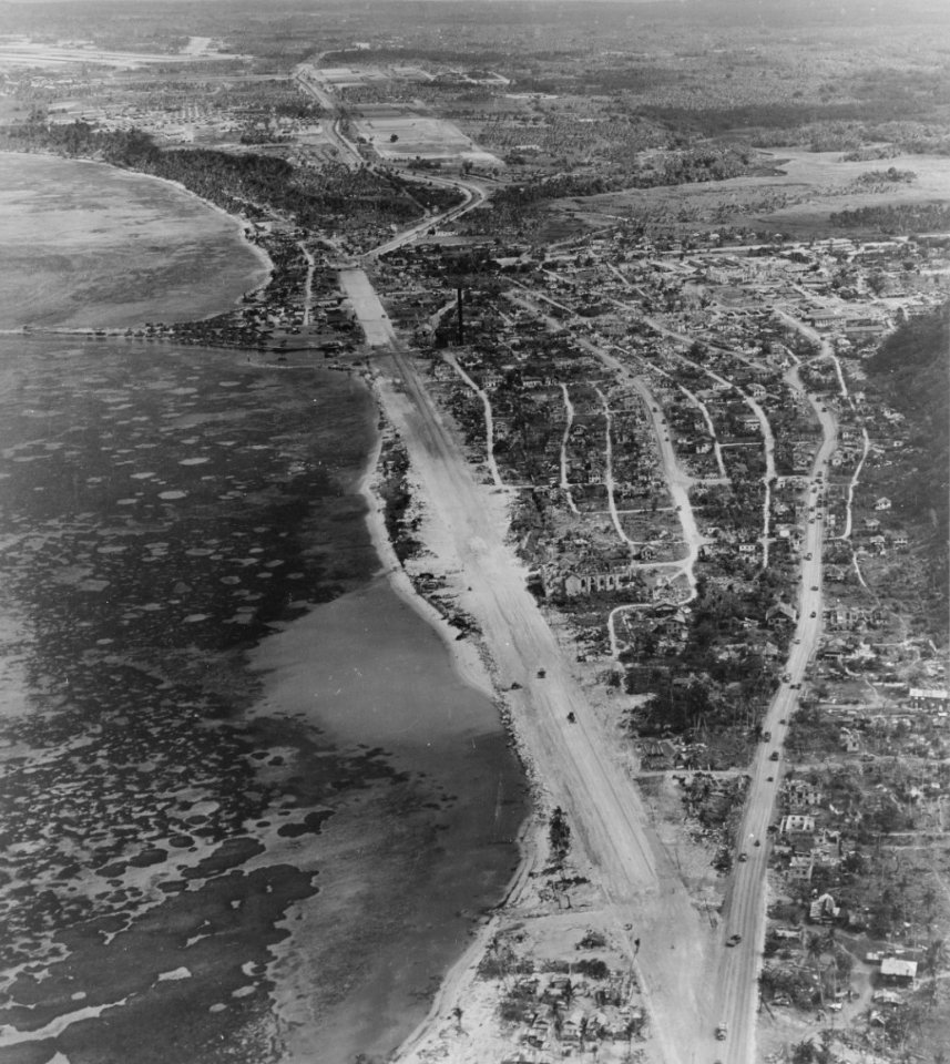 Hagåtña, Guam damage in 1945 (cropped)