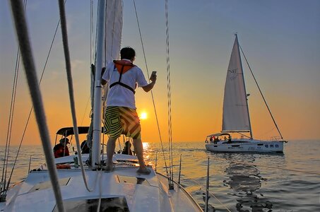 The body of water ship yacht racing