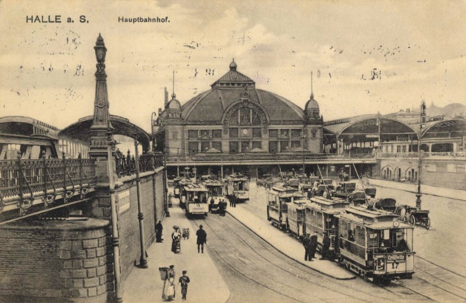 Halle (Saale), Sachsen-Anhalt - Bahnhof (2) (Zeno Ansichtskarten)
