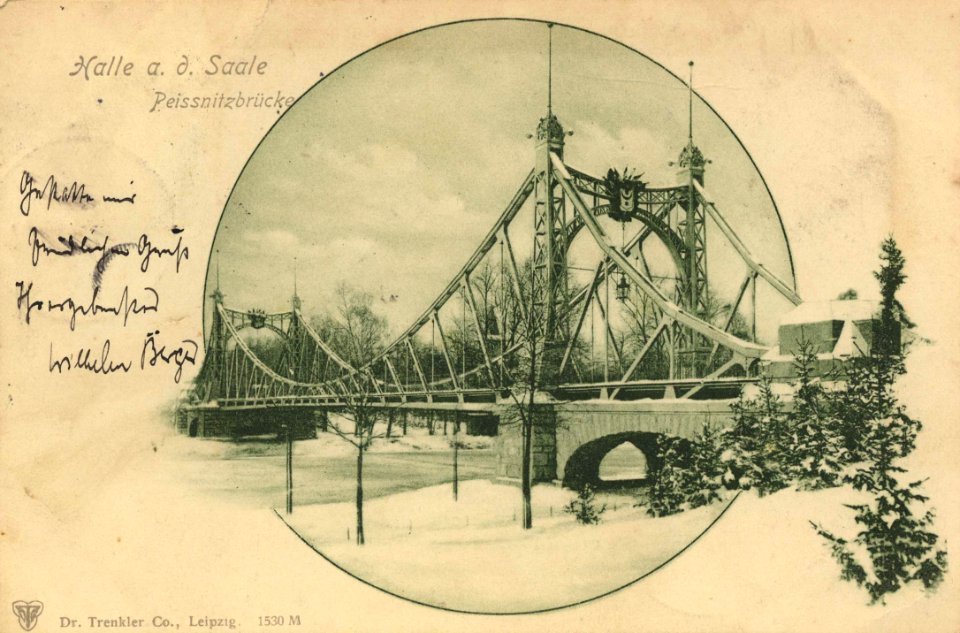 Halle (Saale), Sachsen-Anhalt - Peissnitzbrücke (Zeno Ansichtskarten)