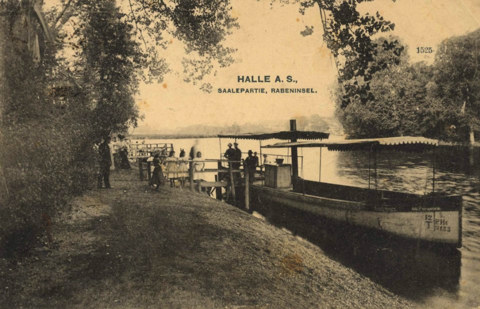 Halle (Saale), Sachsen-Anhalt - Saale, Rabeninsel (Zeno Ansichtskarten)