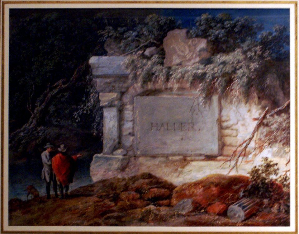 Haller grave painting by Gessner