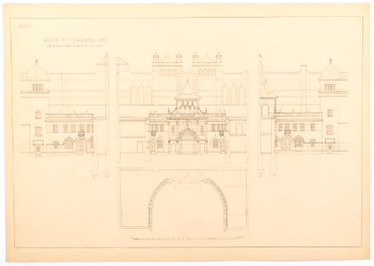 Hallwylska palatsets fasad och fondparti 1897 - Hallwylska museet - 101112
