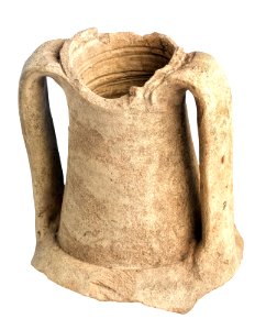 Hals van een amfora in dikwandig aardewerk, 10 VC tot 150 NC, vindplaats- Tongeren, Kielenstraat 9, 1963, losse vondst, collectie Gallo-Romeins Museum Tongeren, 78.G.312