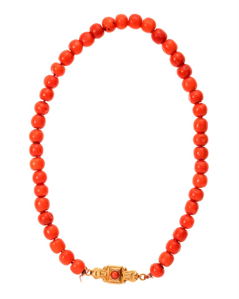 Halsband av korall, 1800-talets mitt - Hallwylska museet - 109927